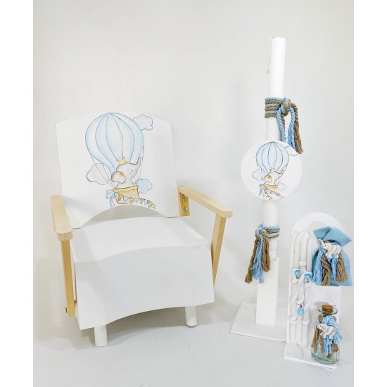 ΒΑΠΤΙΣΤΙΚΟ ΠΑΚΕΤΟ Elephant Airballoon Blue Chair a22-019