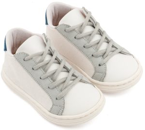 Δετό Τρίχρωμο Σνίκερ BS3039 Λευκό Πάγου Γκρι Μπλε