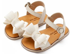 Πέδιλο με Υφασμάτινο Φιόγκο BS3592 Εκρού