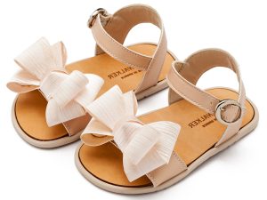 Πέδιλο με Υφασμάτινο Φιόγκο BS3592 Nude