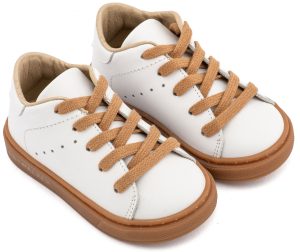 Δετό Δερμάτινο Sneaker BW 4312 Λευκό