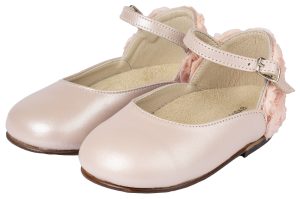 Γαλλικό Γοβάκι με Διακοσμημένη Φτέρνα απο Λουλούδια BW4503 Ροζ