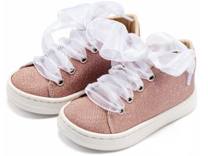 Sneaker απο Ύφασμα και Δέσιμο Κορδέλα BW4864 Ροζ