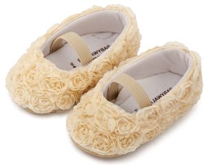 Μπαλαρινα Διακοσμημένη με Chiffon Λουλούδια MI1660 Εκρού