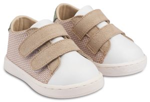 Sneakers  Διπλή Μπαρέτα Χρατς PRI2104 Μπεζ Λευκό Μέντα