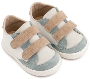 Τρίχρωμο Sneakers Διπλή Μπαρέτα Χρατς PRI2125 Λευκό Μίνεραλ Μπεζ