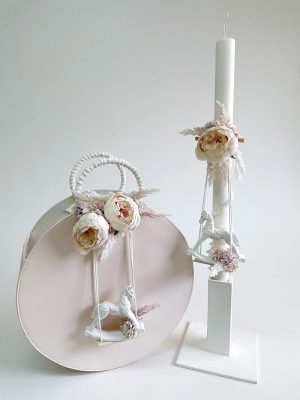 ΣΕΤ ΒΑΠΤΙΣΗΣ ΤΣΑΝΤΑ ΜΕ ΘΕΜΑ ΚΑΡΟΥΖΕΛ Pink Carousel k26-004