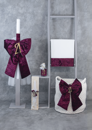 Σετ Βάπτισης "Velvet Red" e752