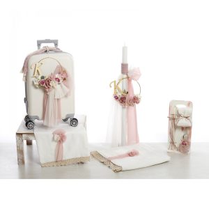 ΣΕΤ ΒΑΠΤΙΣΗΣ ΒΑΛΙΤΣΑ ΜΟΝΟΓΡΑΜΜΑ ΚΡΙΚΟ ΛΟΥΛΟΥΔΙΑ 2607